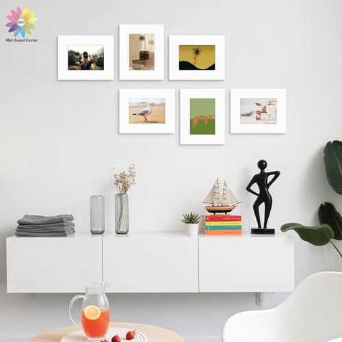 Mat Board Center 25 Pack 8x10 Picture Mat for 5x7 Photo White