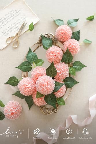 Pink Blush Artificial Dahlias (25 Count)