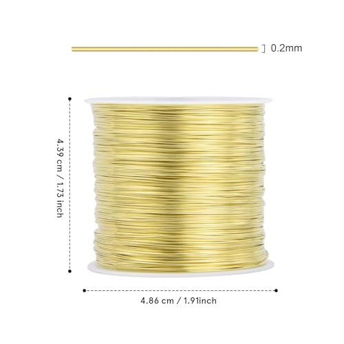 492FT 32 Gauge Jewelry Wire for Jewelry Making Gold Copper Beading Wire (492 Foot)