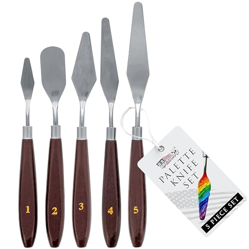 5 Piece Stainless Steel Palette Knife Set (5 Count)