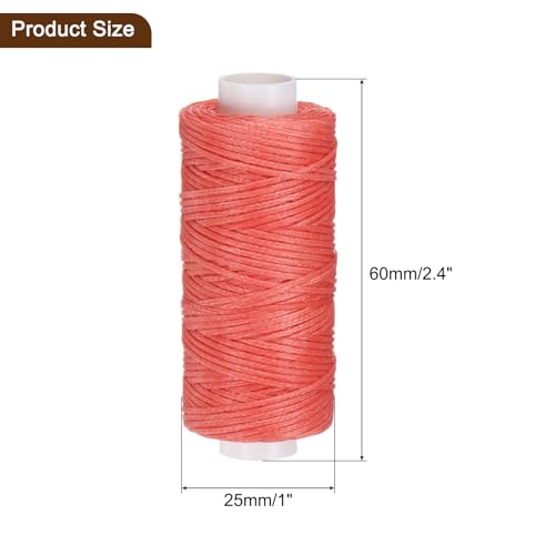 Leather Sewing Waxed Thread 55 Yards 0.8mm Dark Pink
