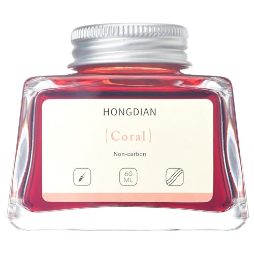 Hongdian Fountain Pen Bottled Ink Coral Color