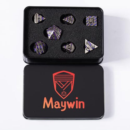 Inlay Metal Dice Set 7pcs