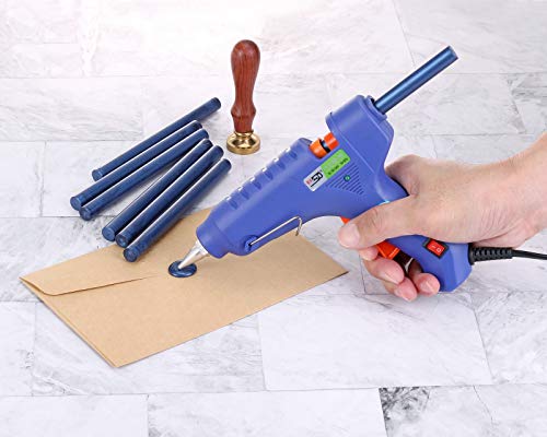 15Pcs Metallic Blue Glue Gun Sealing Wax Sticks for Wax Seal Stamp (15 Count)