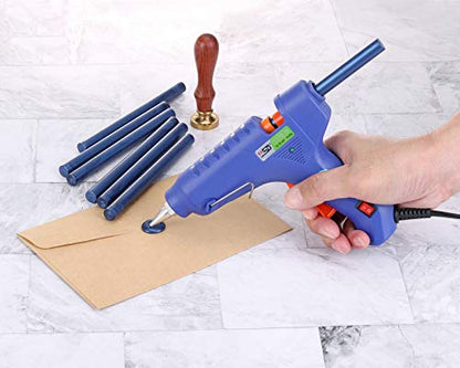 15Pcs Metallic Blue Glue Gun Sealing Wax Sticks for Wax Seal Stamp (15 Count)