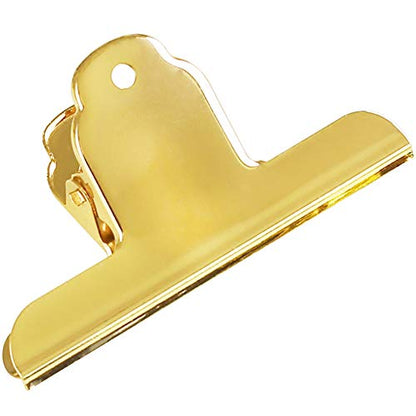 Gold Metal Bulldog Paper Clips (3 Count)