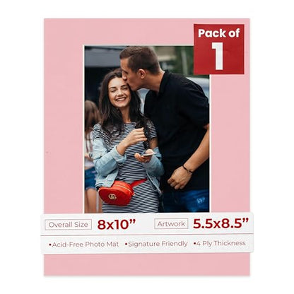 8x10 Mat Bevel Cut for 5.5x8.5 Photos