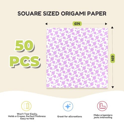 Floral Glow in the Dark Origami Paper (50 Count)