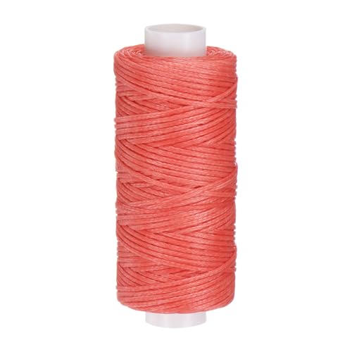 Leather Sewing Waxed Thread 55 Yards 0.8mm Dark Pink