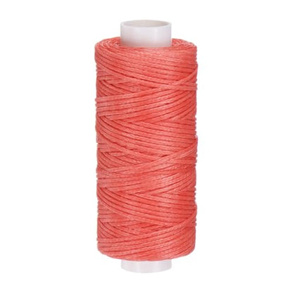 Leather Sewing Waxed Thread 55 Yards 0.8mm Dark Pink
