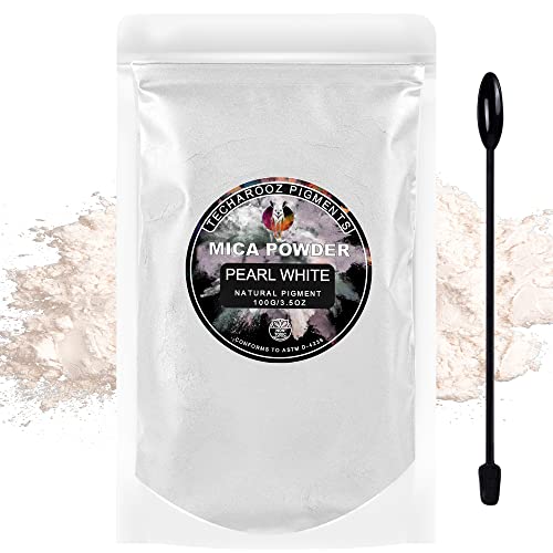 Pearl White MICA Powder for EPOXY Resin 100G (3.5 Ounce)