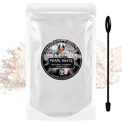 Pearl White MICA Powder for EPOXY Resin 100G (3.5 Ounce)