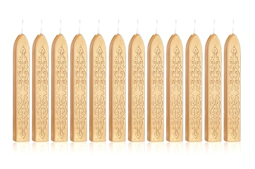12Pcs Sealing Wax Sticks with Wicks for Wax Seal Stamp (12 Count)