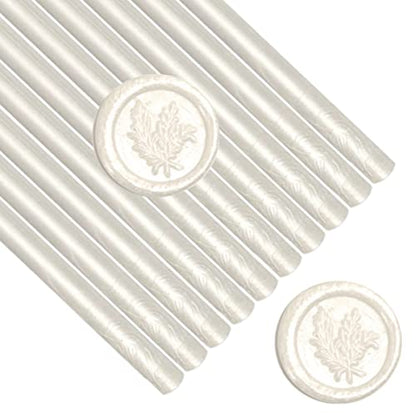 Pearl White Wax Sealing Sticks (10 Count)