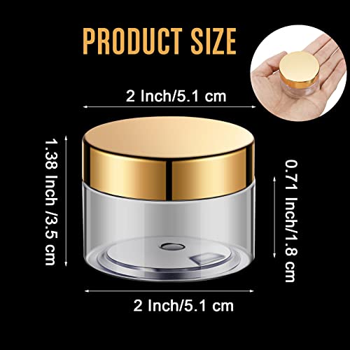 36 Pieces 4 oz Plastic Jars with Lids Wide Mouth Airtight Reusable Container Acrylic Cosmetic Small Jars for Lotions Ointments Travel Toiletries Creams Make up Storage (36 Count)
