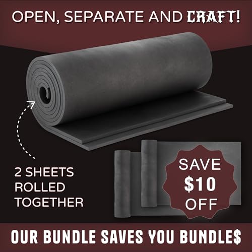2 Pack Black EVA Foam Sheet