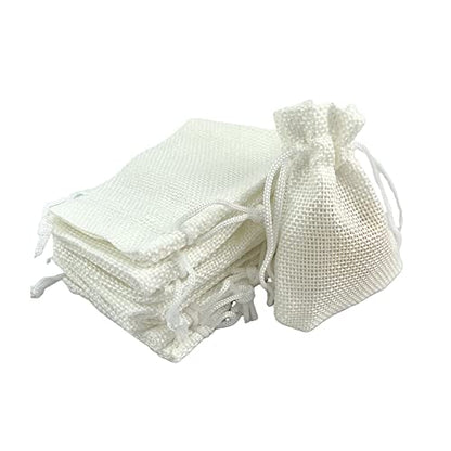 Pack Of 25 Burlap Gift Bags with Drawstring Linen Jewelry Pouches Wedding Hessian Jute Bags for Birthday and Treat Pouches Party Wedding Favors Gift