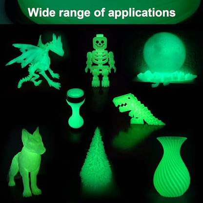 3D Printer Filament PLA Glow in The Dark Filament PLA 1.75mm 250g