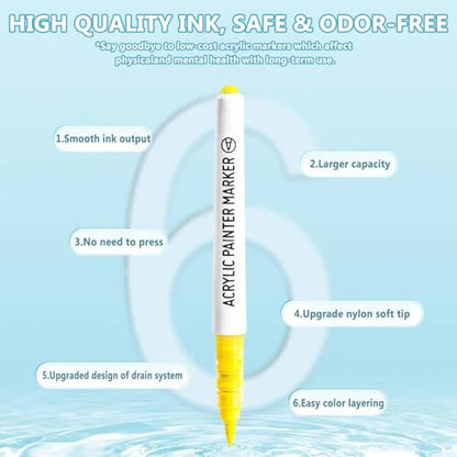 Water Based Acrylic Paint Markers (9 Count)