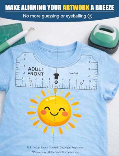 T Shirt Alignment Ruler for Shirt Measurement and Design Placement