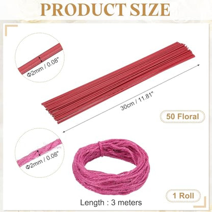 50Pcs 2 Gauge Floral Wire (50 Count)