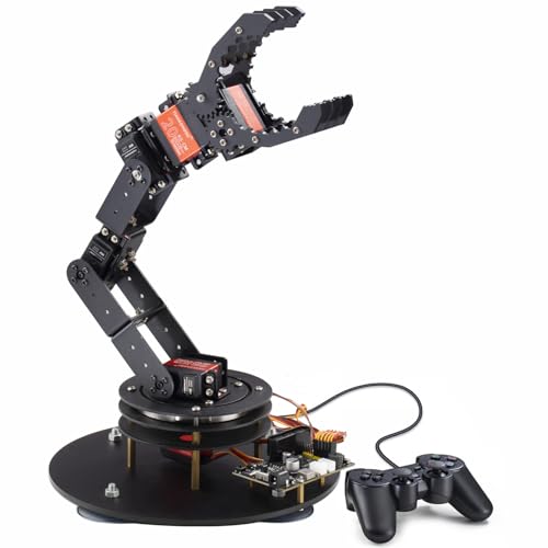 6 Axis Metal Robot Arm Kit with Joystick Control for Arduino Programming DIY Robotics Arm for STEM Learning