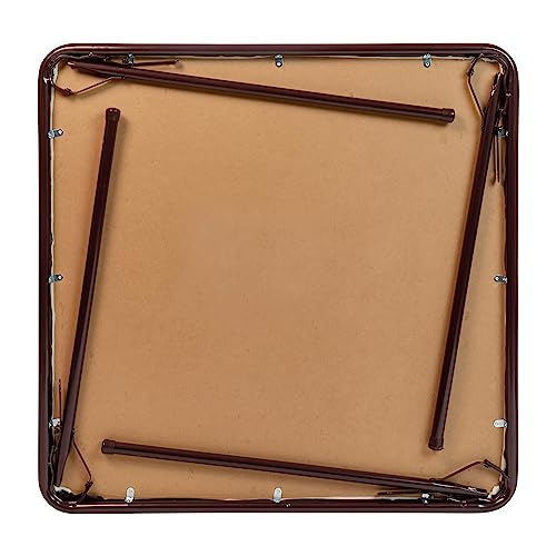 Brown 33.5" Square Folding Table