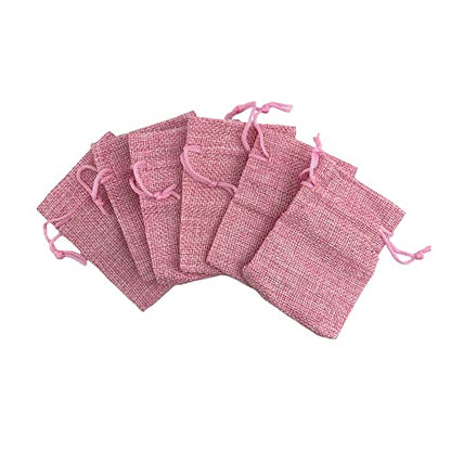 Pack Of 25 Burlap Gift Bags with Drawstring Linen Jewelry Pouches Wedding Hessian Jute Bags for Birthday and Treat Pouches Party Wedding Favors Gift