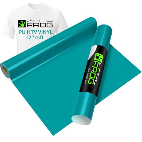 Teal Heat Transfer Vinyl Roll 12" x5ft Matte HTV Vinyl (5 Foot)