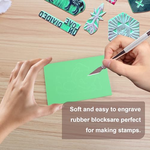 25 Pcs 4x6" Rubber Linoleum Stamp Carving Blocks for Printmaking (25 Count)