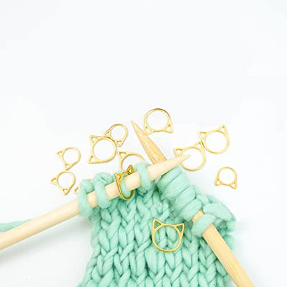 30PCS Cat Stitch Marker Knitting Stitch Markers Metal Crochet Markers Ring Crocheting Accessories for Weaving