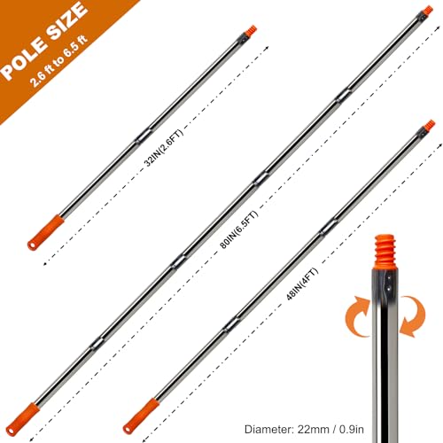 5 PCS Total 6.5 Ft Extension Pole