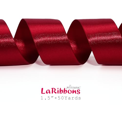 Burgundy Satin Ribbon 1.5 inch x 50 Yards