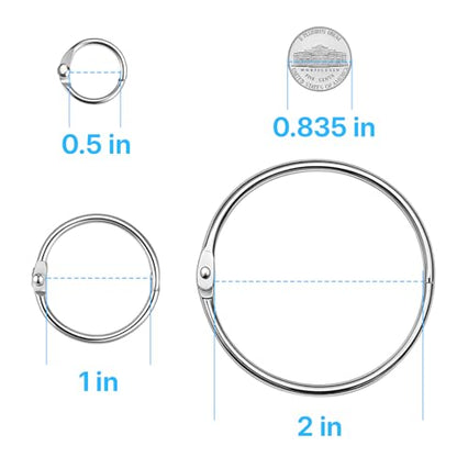 80 Pcs Metal Binder Rings (80 Count)