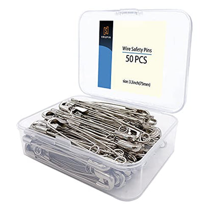 50PCS 3In Safety Pins (50 Count)