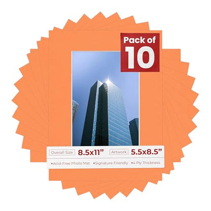 5.5x8.5 Mat for 8.5x11 Frame (10 Count)