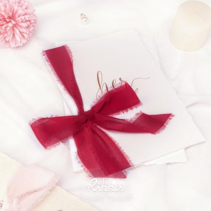 Dark Red Chiffon Ribbon 1 (60 Foot)