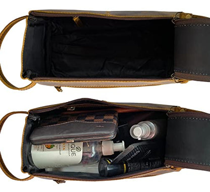 Leather Toiletry Bag for Men