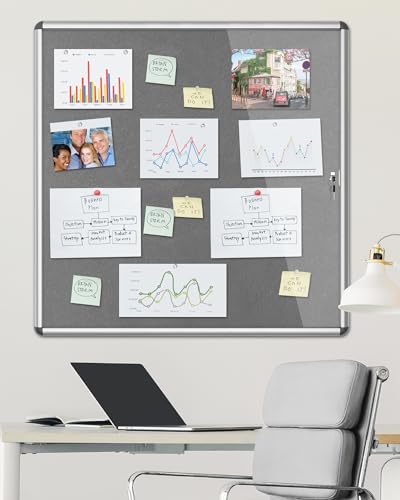 38"x38" Enclosed Bulletin Board