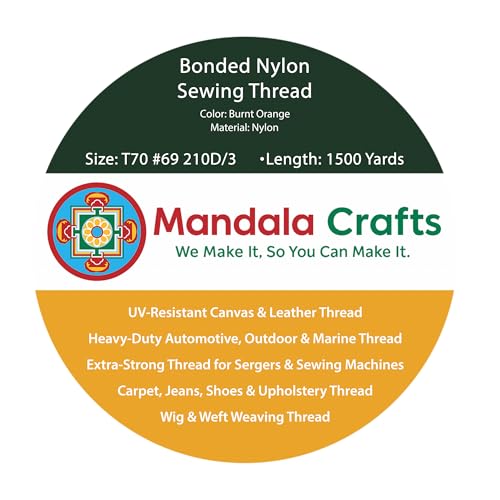 Size 69 210D T70 Burnt Orange Bonded Nylon Thread (4500 Foot)