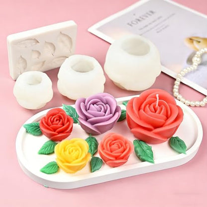 Rose Candle Molds (4 Count)