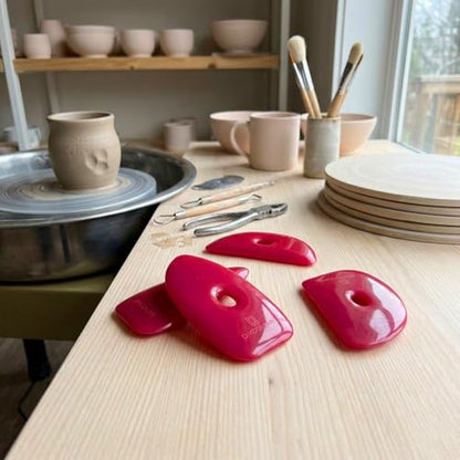 2 Pcs Soft Silicone Pottery Ribs for Ceramic