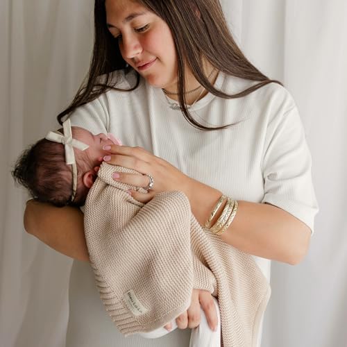 100% Organic Cotton Heritage Knit Textured Baby Quilt Blanket