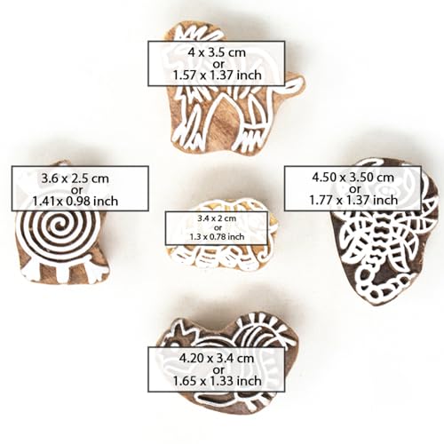 Wooden Animal Print Stamp (5 Count)
