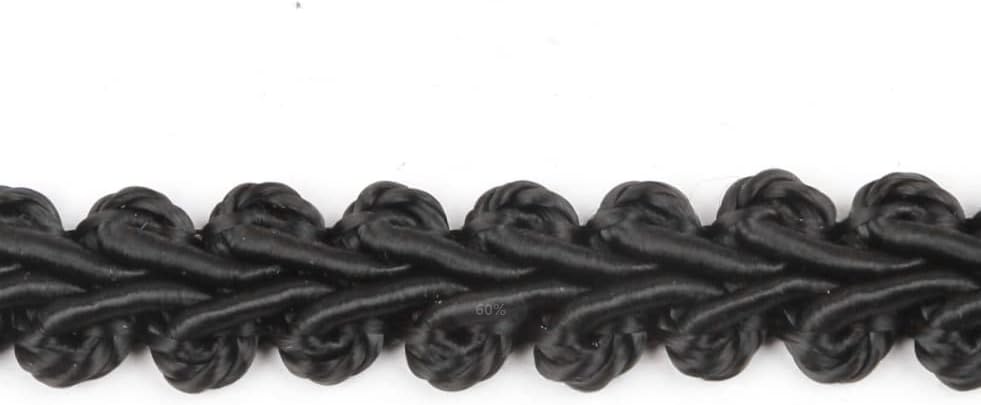 BEL AVENIR Braid Trim 1/2 inch 13.6 Yards French Gimp Basic Sewing Polyester DIY Crafts Costume Home Decorative (Black) - Crafty Corner