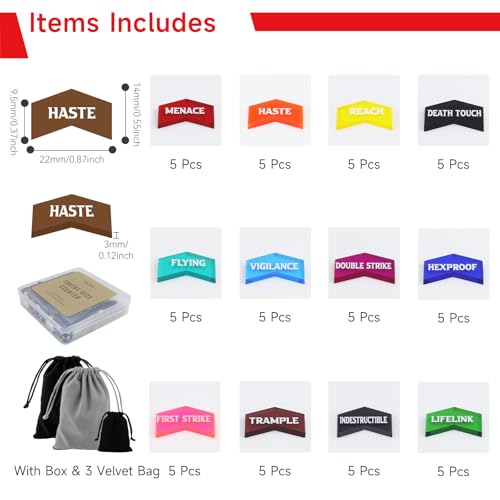 130 Pieces MTG Counter Dice Plus 1 Life Counters Tokens 6 Sided D20 Dice & MTG Counters