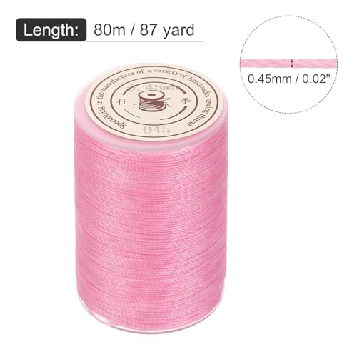 Waxed Cord 0.45mm Waxed Thread 87 Yard Wax String Leather Cord for Bracelet Making