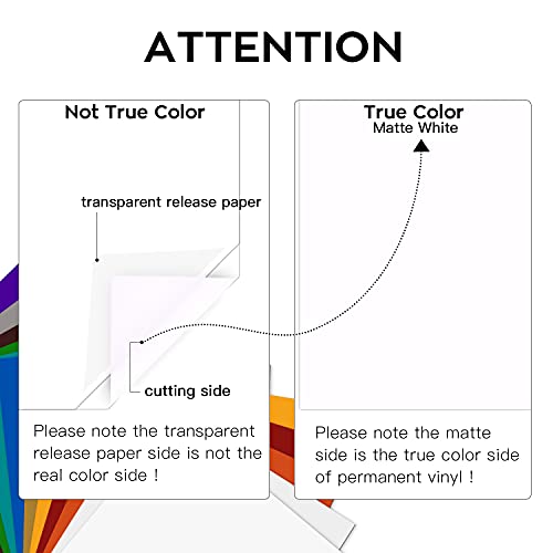 Matte White Permanent Vinyl 12 Pack 12"x12" Compatible with Cricut (12 Count)