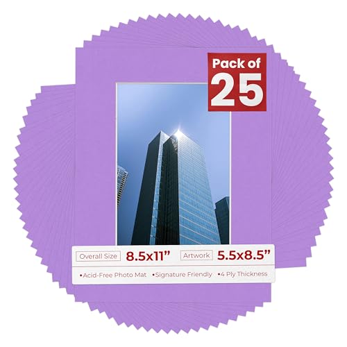 5.5x8.5 Mat for 8.5x11 Frame (25 Count)