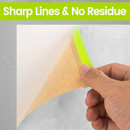 ADHES Pre Taped Masking Paper for Painting 24in x 50ft x 3rolls